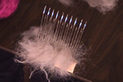 wool in comb